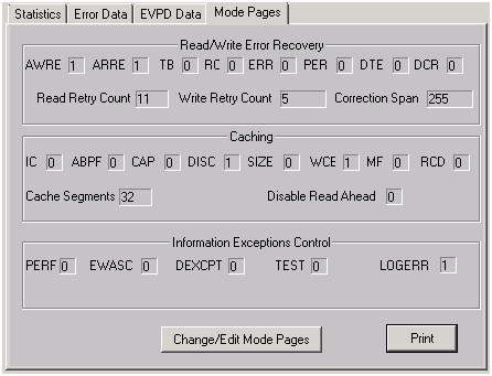 Mode Pages