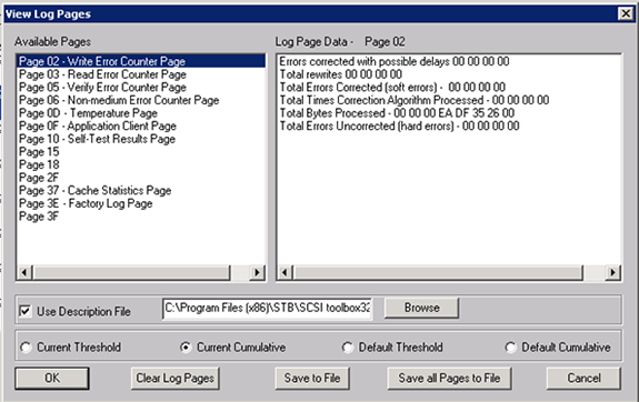 View Log Pages