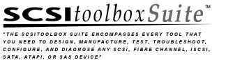 The SCSItoolbox is the industry's most advanced and widely used Enterprise level peripheral testing suite. In use world-wide since 1992, the SCSItoolbox Suite encompasses every tool that you need to design, manufacture, test, troubleshoot, configure, and diagnose any SCSI, Fibre Channel, iSCSI, SATA, ATAPI, or SAS device.
