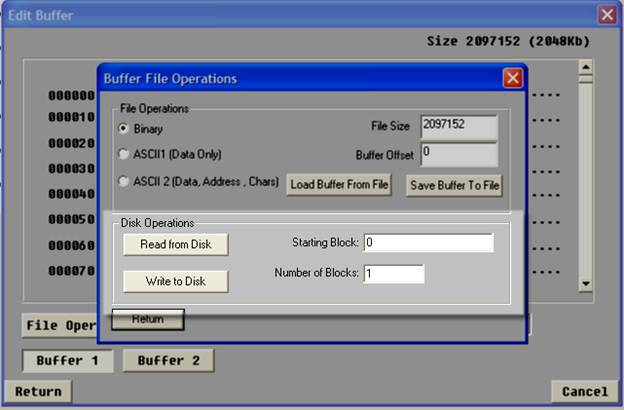 Buffer File Operations - Read/Write to Disk